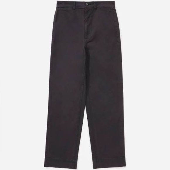 Everlane pants Lightweight Straight-Leg Crop in black S size 4 High Rise 28" - Picture 1 of 8